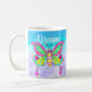 Adorablement mignonne "Dream" Kawaii Papillon Mug