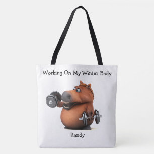 Adorables 3D Chubby Pferdegestänge Höhenuntersch Tasche