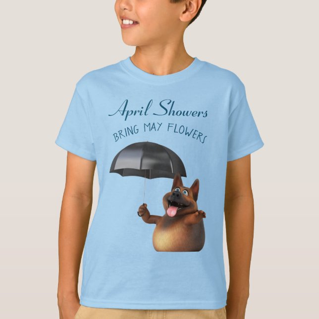 Adorables 3D Universe Niedlich Dog April Duwers T- T-Shirt (Vorderseite)