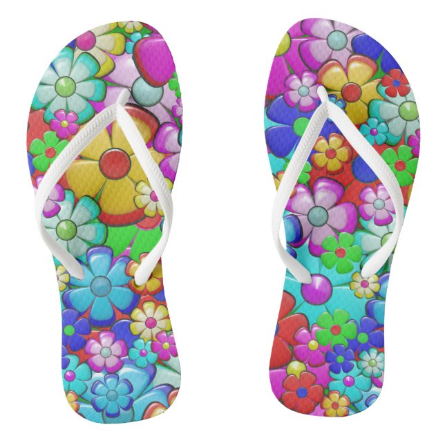 Adorables Bohemische Hippie-Blume Flip Flops (Fußbett)