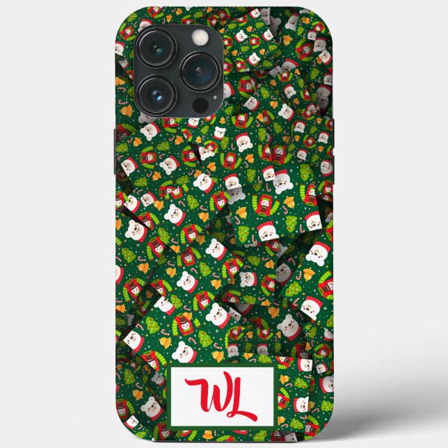 Adorables Christmas [3D] Bären Sweaters and Trees Case-Mate iPhone Hülle (Rückseite)