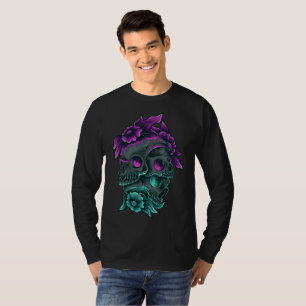 Adorables Day of the Dead 3 Lila & Blue Skulls T-Shirt