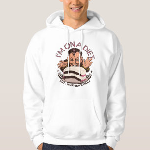 Adorables Funny, dass ich auf Diät bin, aber ich m Hoodie
