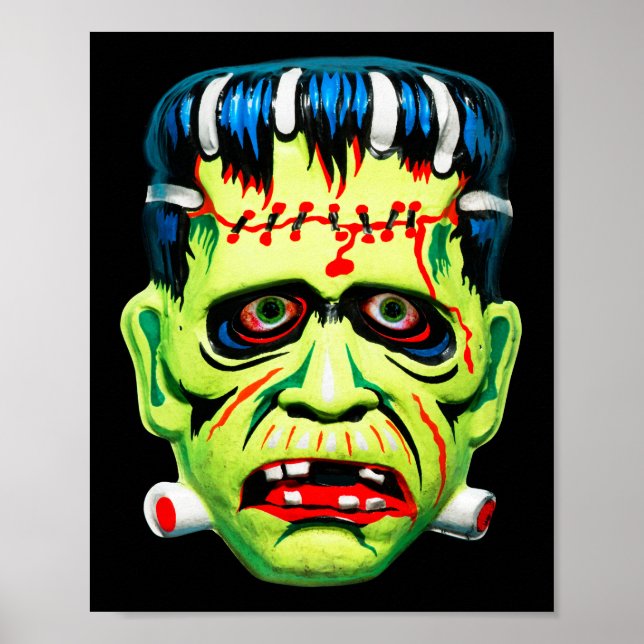 Adorables Green Monster Mask Poster (Vorne)