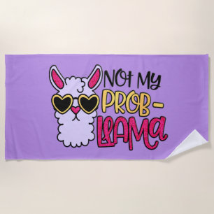 Adorables Lama Liebe Nicht mein Probllama Lila Strandtuch