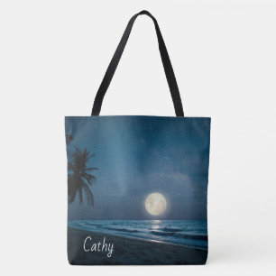 Adorables Moonlight Beach Custom Totbeutel Tasche