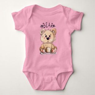 Adorables Niedliches 3D-Teddybären Baby Strampler