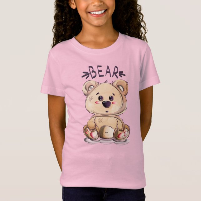 Adorables Niedliches 3D-Teddybären T-Shirt (Vorderseite)