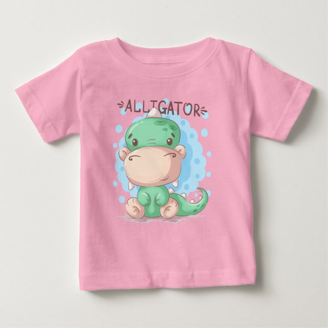 Adorables Niedliches Alligator für Kinder T - Shir Baby T-shirt (Vorderseite)
