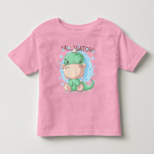 Adorables Niedliches Alligator für Kinder T - Shir Kleinkind T-shirt