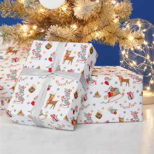 Adorables Niedliches Hirsch Geschenkpapier