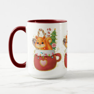 Adorables Noël merveilleuse écureuil Mug