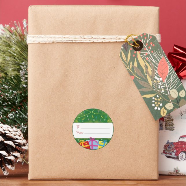 Adorables Noël présente Cadeau Balise Stickers (vacances)