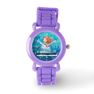 Adorables Ocean Creatures Mermaid and Whale  Armbanduhr