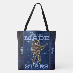 Adorables Spaceman Sie sind aus Sternen maßgeschn Tasche