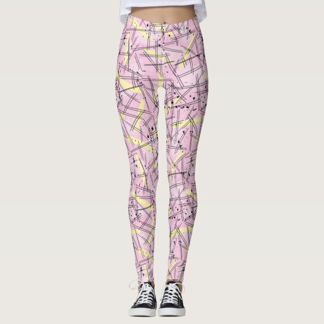 Adorables Synthwave/Vaporwave Style Leggings Yoga (Devant)