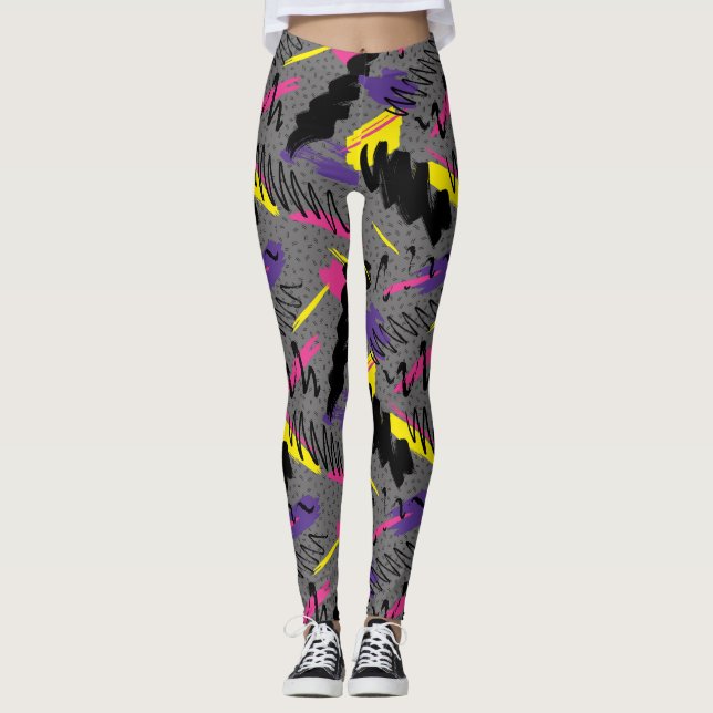 Adorables Synthwave/Vaporwave Style Yoga Leggings (Vorderseite)