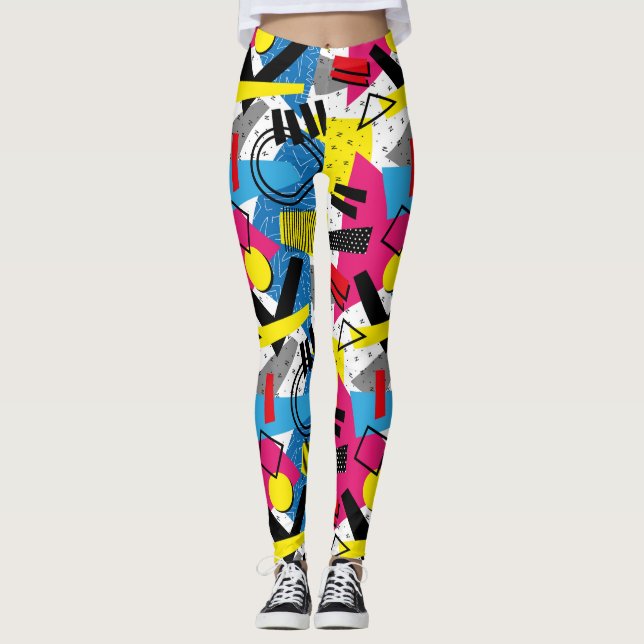 Adorables Synthwave/Vaporwave Style Yoga Leggings (Vorderseite)