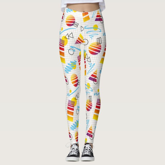 Adorables Synthwave/Vaporwave Style Yoga Leggings (Vorderseite)