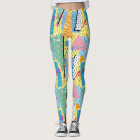 Adorables Synthwave/Vaporwave Style Yoga Leggings