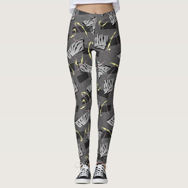 Adorables Synthwave/Vaporwave Style Yoga Leggings (Vorderseite)