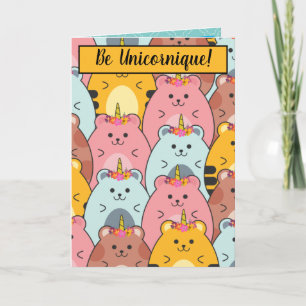 Adorables Unicornique Kätzchen "Be Unicornique" Karte