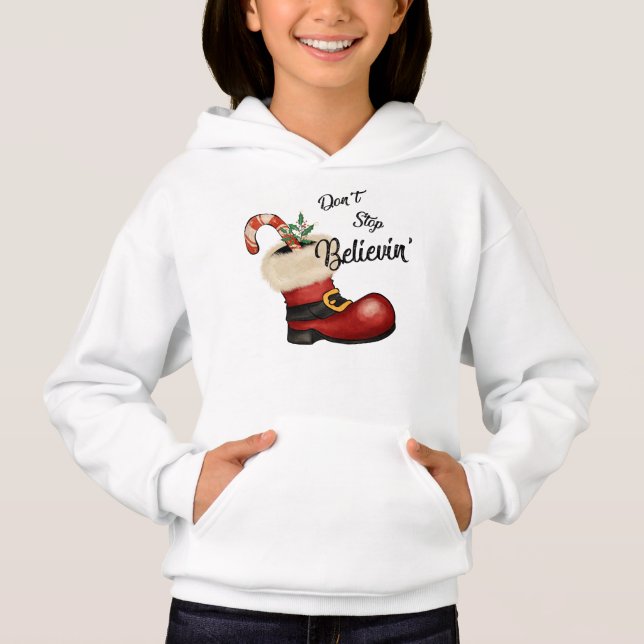Adorables Weihnachten Hör nicht auf zu glauben' Hoodie (Vorderseite)