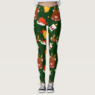 Adorables Weihnachtsmann und Geschenke Leggings