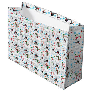 Adorables Weihnachtsschneemänner Große Geschenktüte