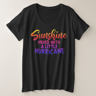 Adorables Zitat Sonnenschein gemischt Große Größe T-Shirt