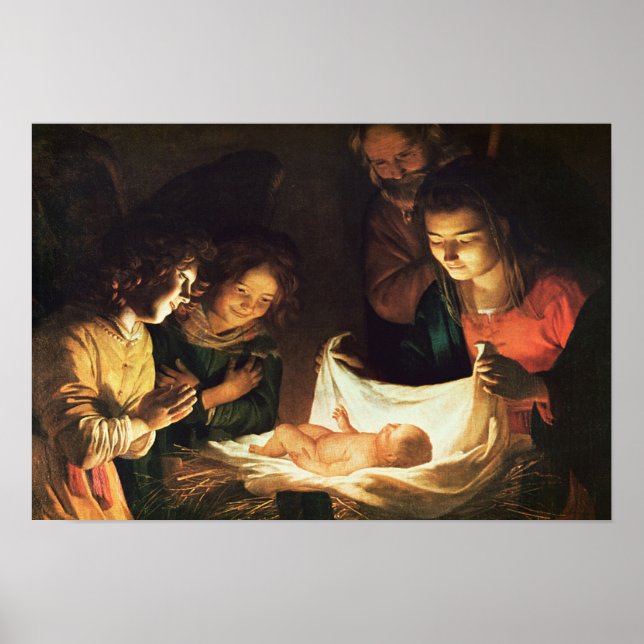 Adoration des Babys, c.1620 Poster (Vorne)