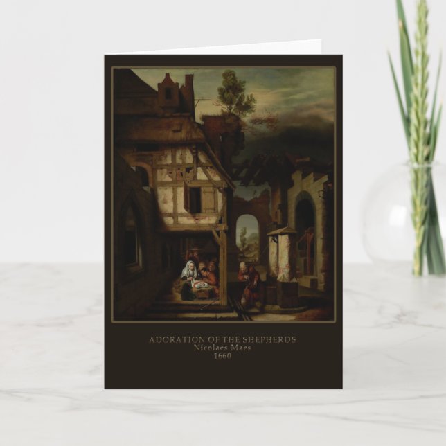 Adoration des Cartes de Noël des bergers (Devant)
