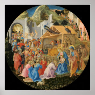 Adoration des Mages, Filippino Lippi Affiche d'art