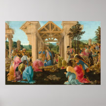Adoration Magi - Sandro Botticelli Poster d'Art
