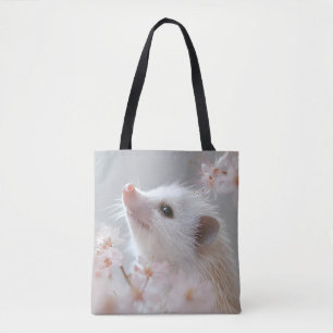 Adorativer Igel unter Frühlingsblüten Tasche