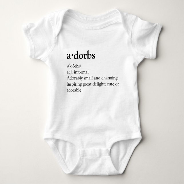 Adorbs Baby Jersey Bodysuit Strampler (Vorderseite)