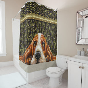 Adorbs Basset Hound Douche rideau