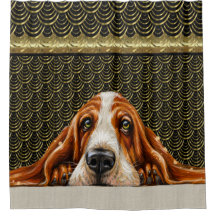 Adorbs Basset Hound Douche rideau