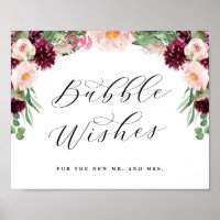 Adore Floral Bubbles Neu verheiratetes Sendoff Wed