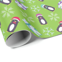 Adorible Eisbär und Pinguin-Packpapier