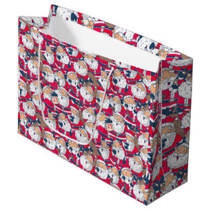 Adorieren Weihnachten Niedlicher Weihnachtsmann Große Geschenktüte
