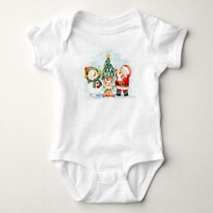 Adorieren Weihnachten Weihnachtsmann & Hirsch Baby Strampler