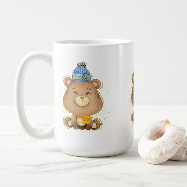 Adorieren Weihnachts-Winter-Bären Kaffee Tasse (Mit Donut)