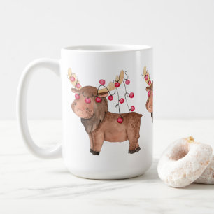 Adorieren Weihnachtssaison mit Licht Kaffeetasse