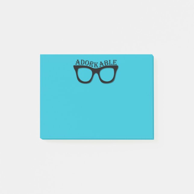 Adorkable - Depp - Nerd - Geek Post-it Klebezettel (Vorderseite)