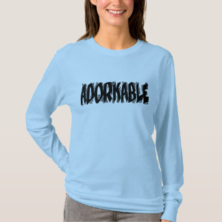 Adorkable, dunkler Text T-Shirt
