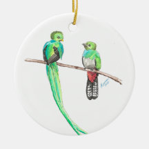 Adorno navideño quetzales