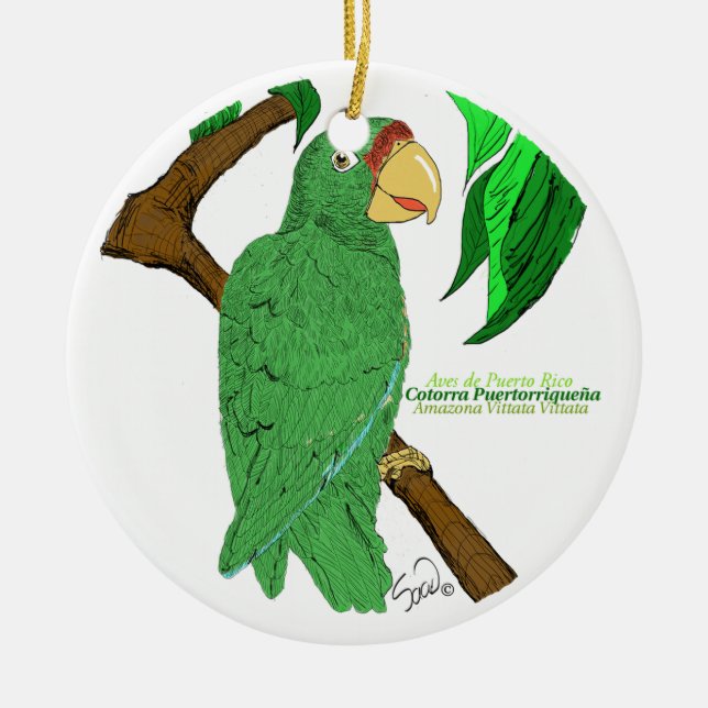 Adorra de Puerto Rico Keramik Ornament (Vorne)