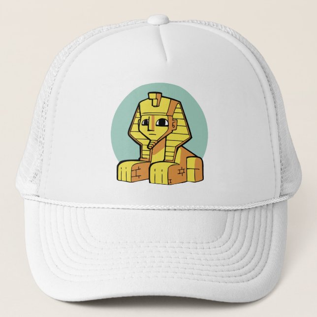 Adortable Ägyptische Große Sphinx Truckerkappe (Vorderseite)