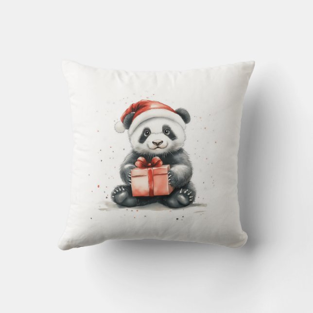 Adortable Animal Christmas Series Baby Panda Bear Kissen (Rückseite)